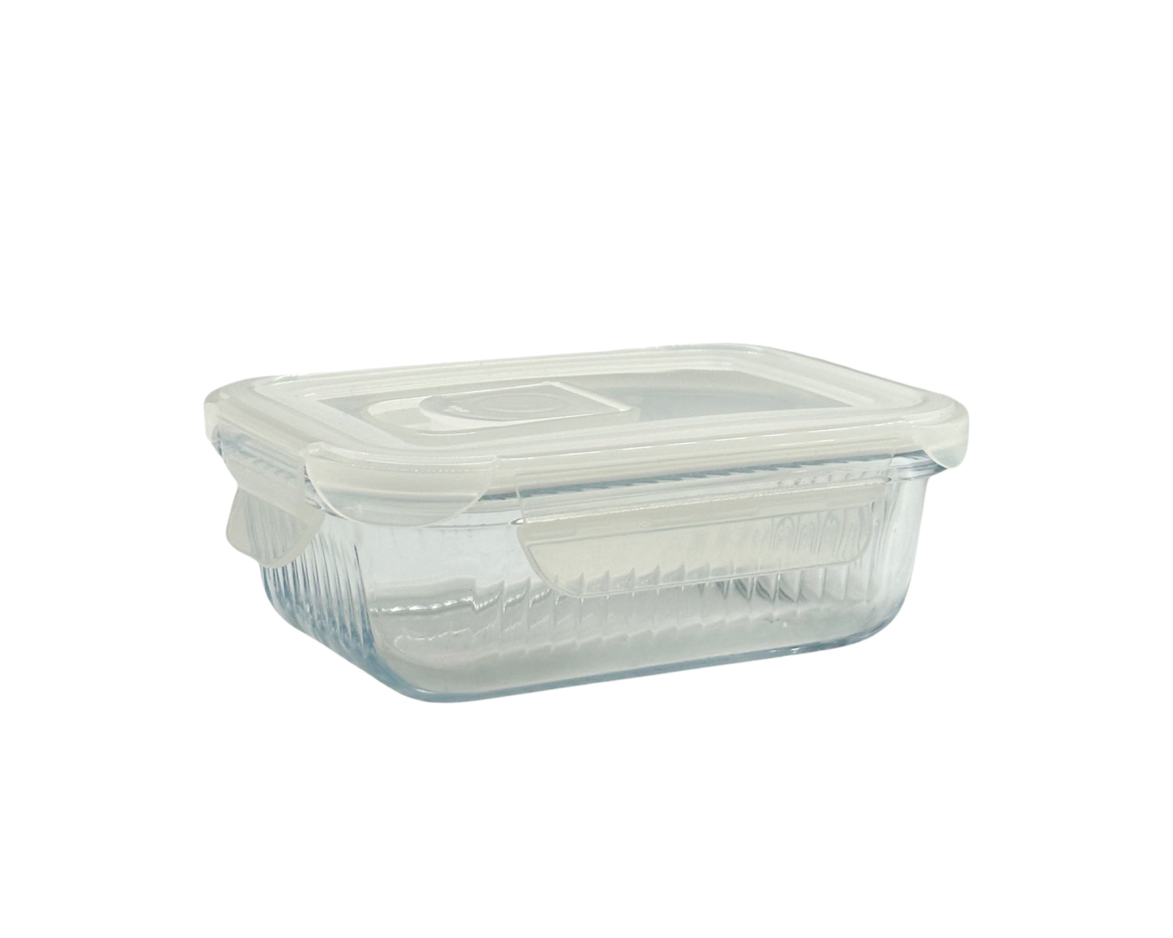 bulk 24 Borosilicate Glass Container W Lid Rect 370ml 15x6cm V637-KIT35272
