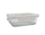 bulk 12 Borosilicate Glass Container W Lid Rect 640ml 18x7cm V637-KIT35273