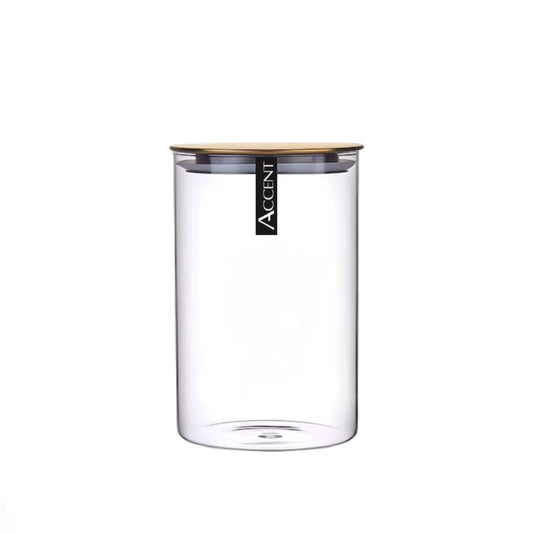 bulk 24 Glass Jar w Gold Metal Lid 10x15cm V637-KIT38451