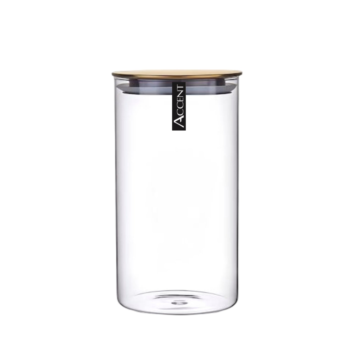 bulk 12 Glass Jar w Gold Metal Lid 10x20cm V637-KIT38452