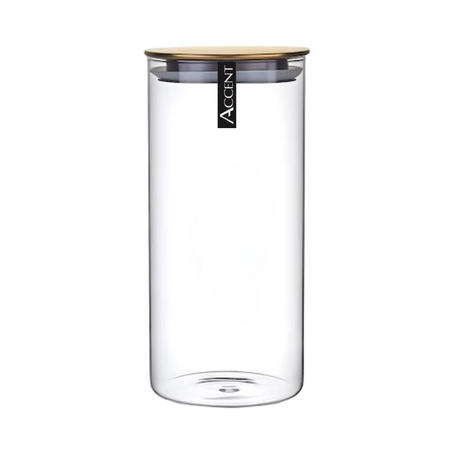 bulk 12 Glass Jar w Gold Metal Lid 10x25cm V637-KIT38453