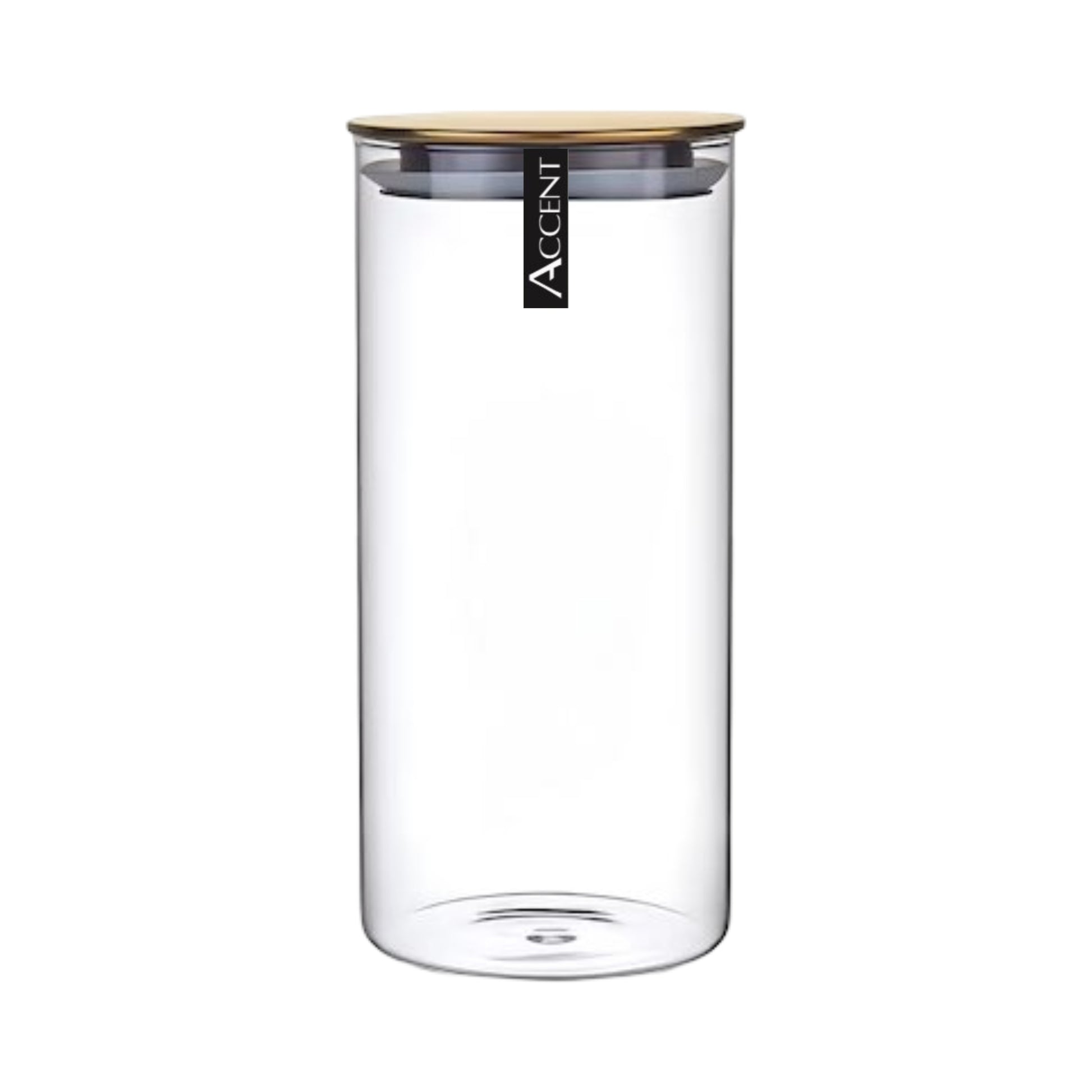 bulk 12 Glass Jar w Gold Metal Lid 10x25cm V637-KIT38453