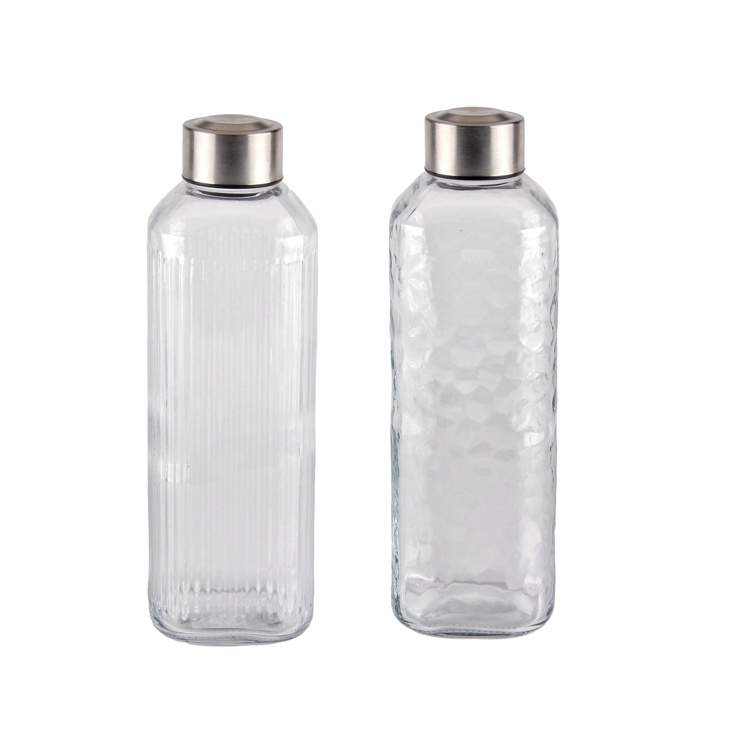 bulk 12 Glass Bottle w Metal Screw Lid 1Lt Assort 8x23cm V637-KIT38463