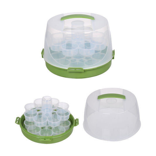 Round 2 Tier Cupcake & Cake Carrier 28cm V637-KIT38623