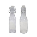 bulk 24 Clear Glass Bottle w Clip Lid 250ml 2 Asst 20cm V637-KIT38742