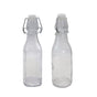 bulk 24 Clear Glass Bottle w Clip Lid 250ml 2 Asst 20cm V637-KIT38742