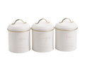 Set 3 Coffee Sugar Tea Canisters 16cm V637-KIT38944