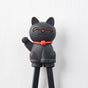 Maneki Trainer Chopsticks Lucky Cat in Black V637-L0005BLK