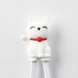 Maneki Trainer Chopsticks Lucky Cat in White V637-L0005W