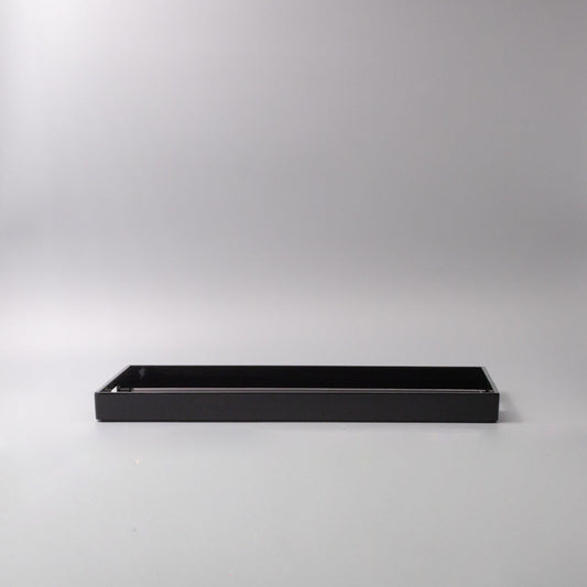 Tray Rectangular 42cm Black Lacquerware V637-L0192