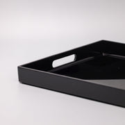 Tray Rectangular 42cm Black Lacquerware V637-L0192
