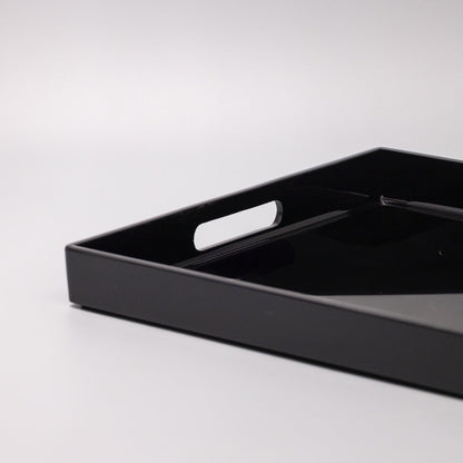 Tray Rectangular 42cm Black Lacquerware V637-L0192