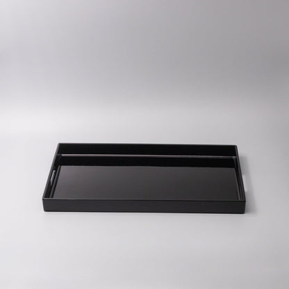 Tray Rectangular 42cm Black Lacquerware V637-L0192