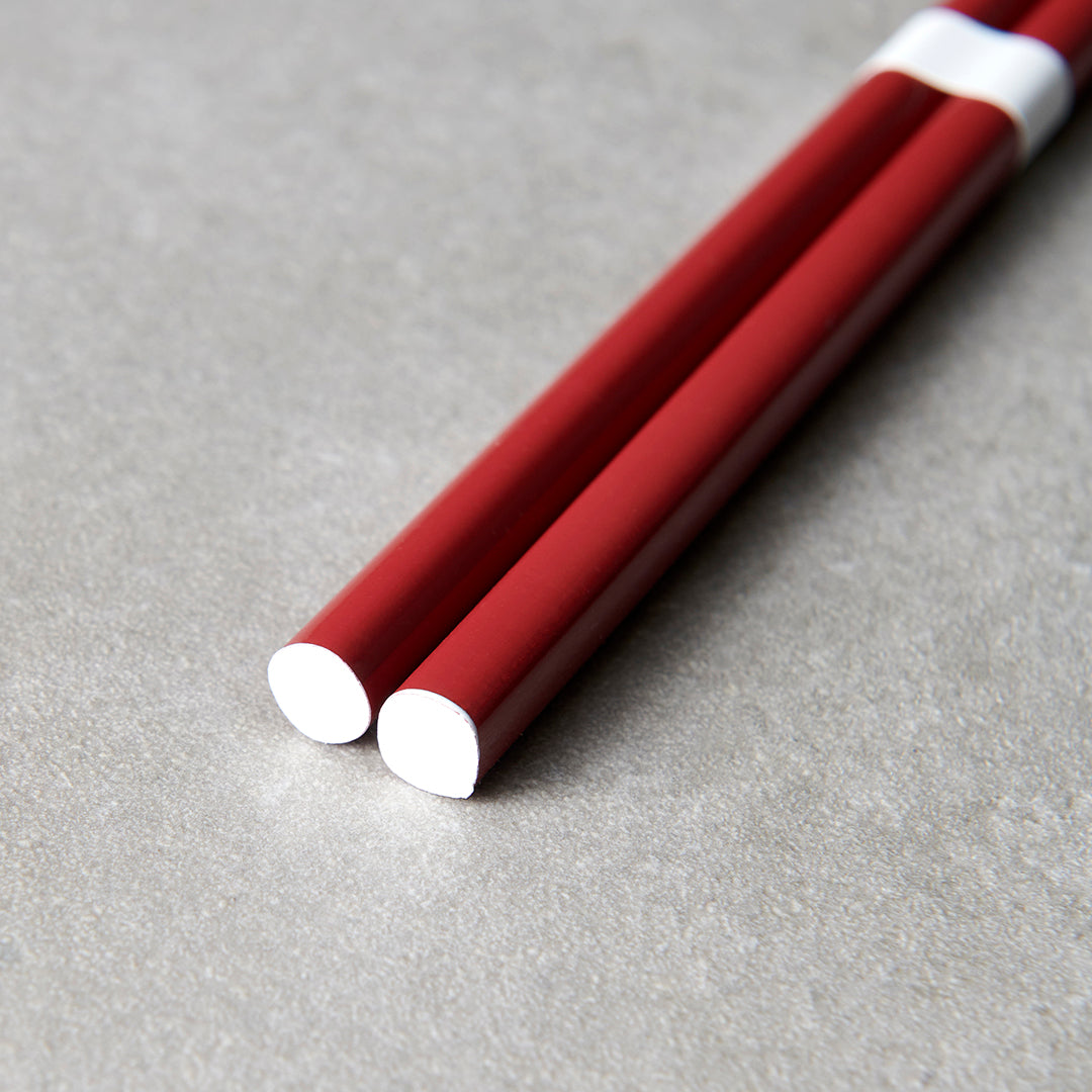 Chopsticks Lacquered Red & White V637-L0305