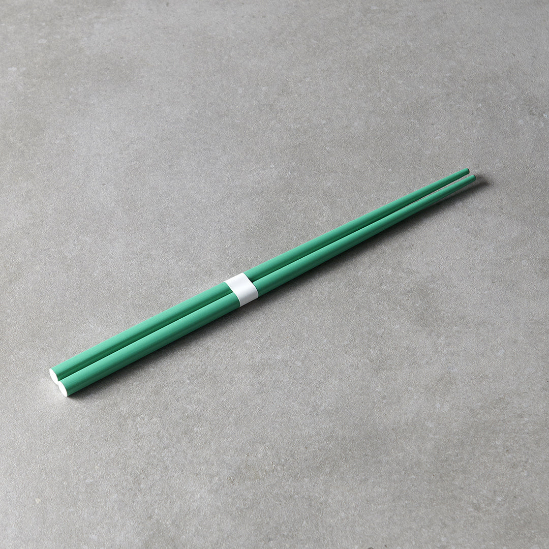 Chopsticks Lacquered Green & White V637-L0315