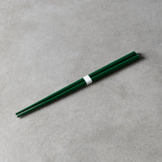 Chopsticks Lacquered Dark Green & White V637-L0316