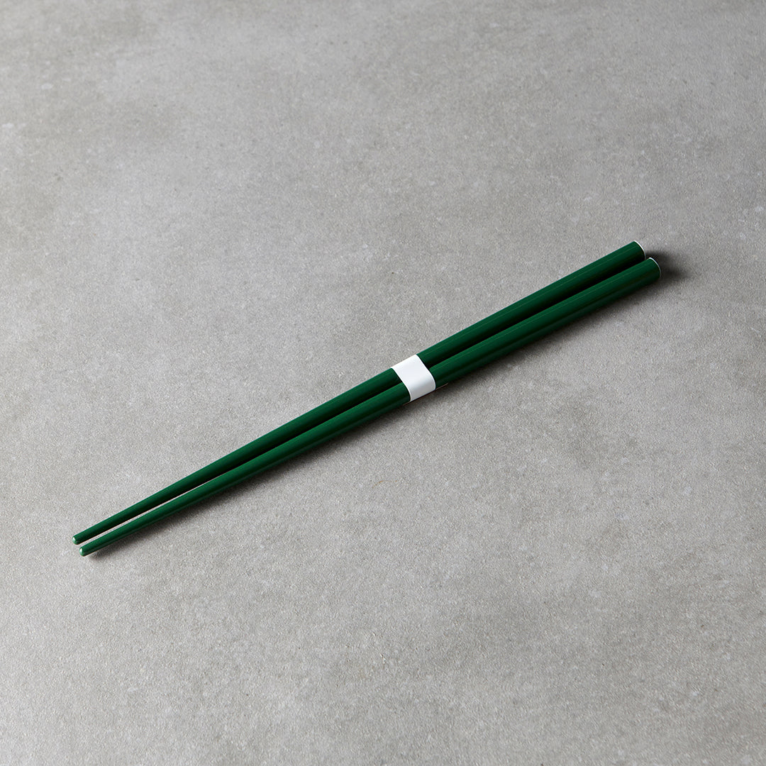 Chopsticks Lacquered Dark Green & White V637-L0316