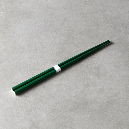 Chopsticks Lacquered Dark Green & White V637-L0316