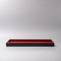 Tray Rectangular 42cm Red Inner Black Lacquerware V637-L0697