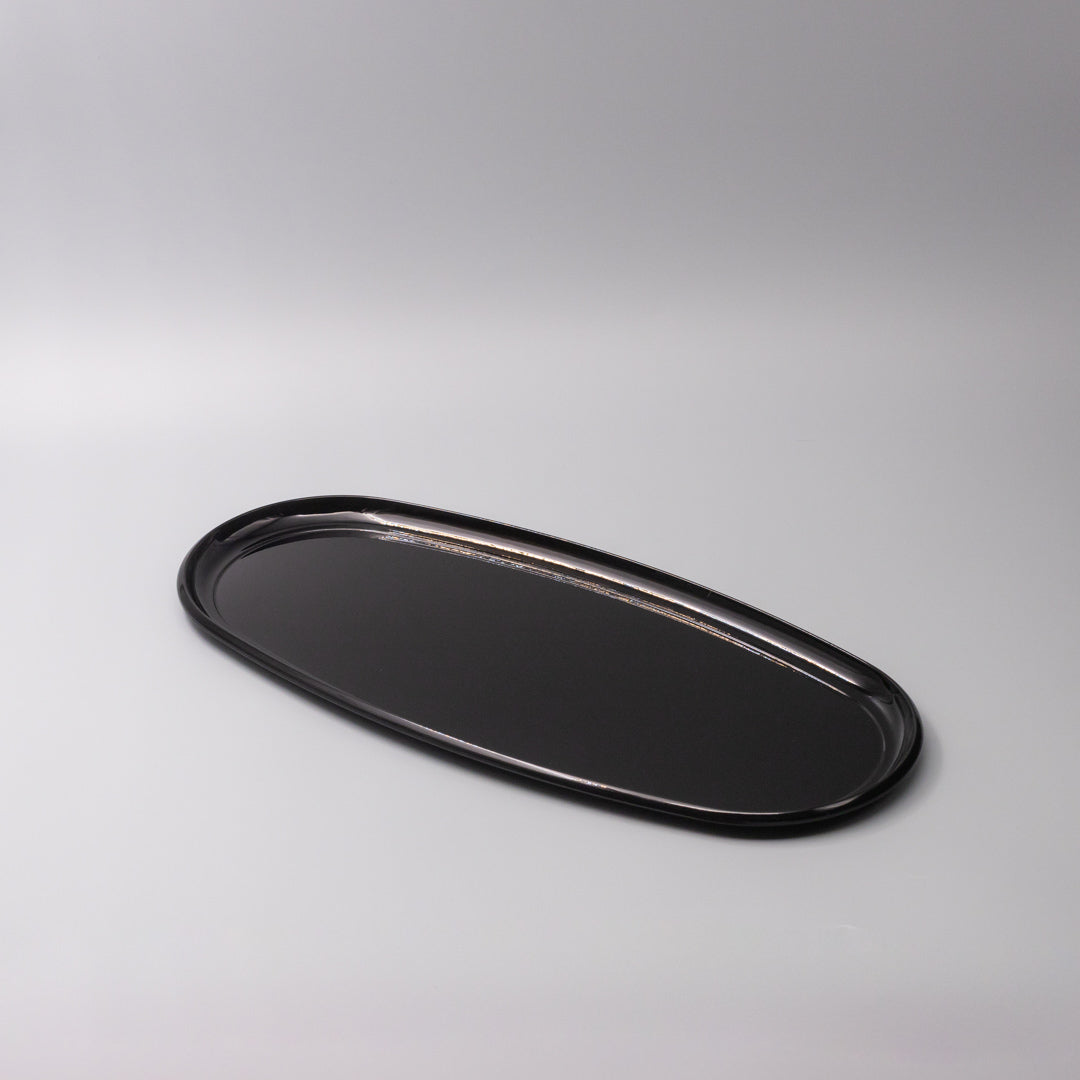 Platter Oval 42.5cm Black Lacquerware Glaze V637-L1972