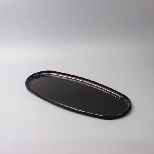 Platter Oval 42.5cm Black Lacquerware Glaze V637-L1972