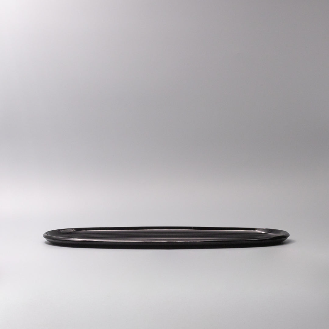 Platter Oval 42.5cm Black Lacquerware Glaze V637-L1972