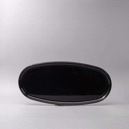 Platter Oval 42.5cm Black Lacquerware Glaze V637-L1972