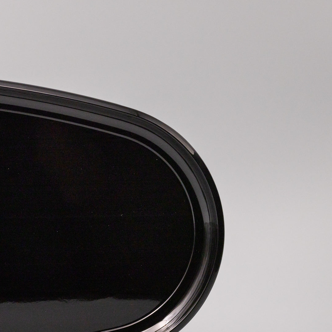 Platter Oval 42.5cm Black Lacquerware Glaze V637-L1972