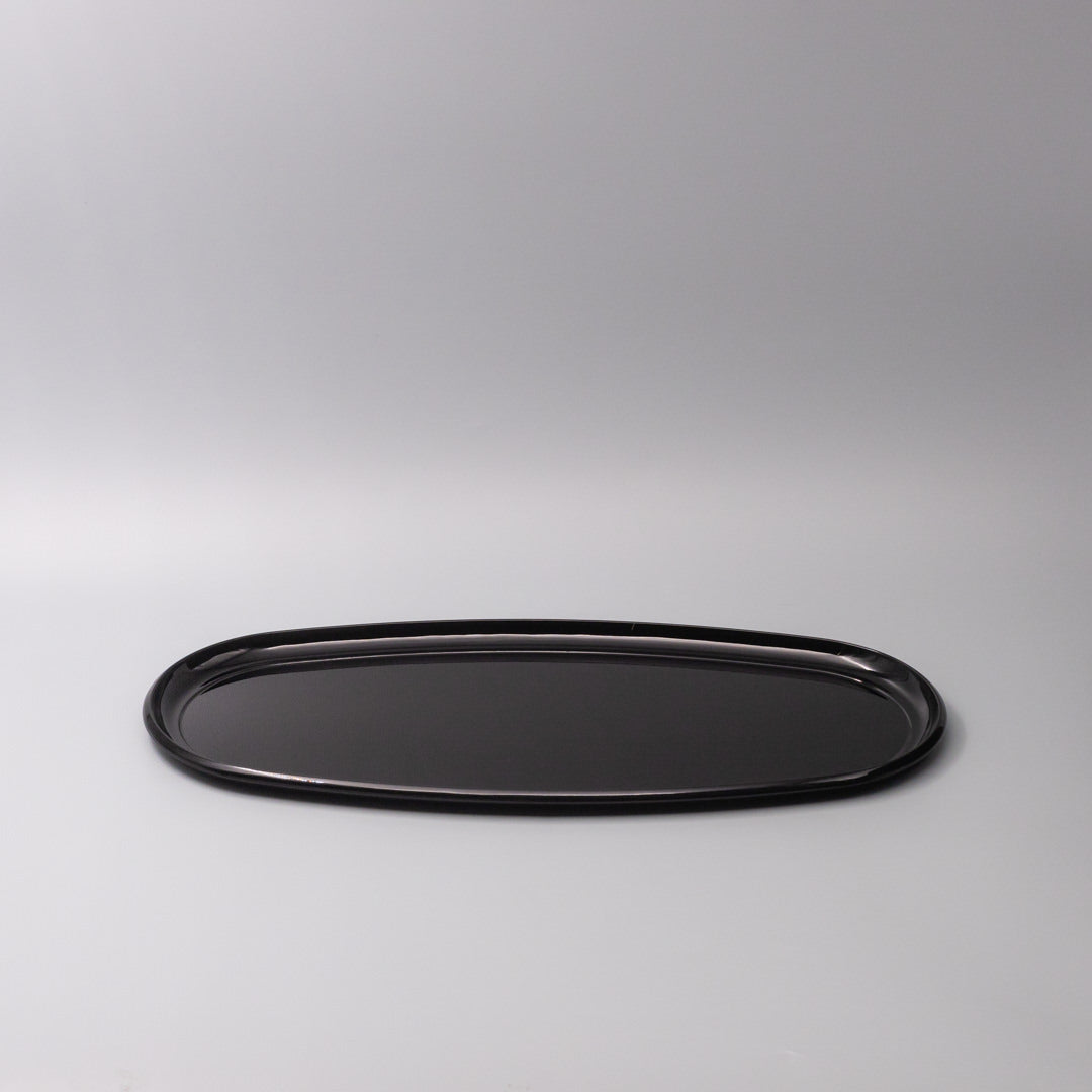 Platter Oval 42.5cm Black Lacquerware Glaze V637-L1972