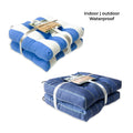 Set 2 Blue Stripe Cushion Indoor Outdoor Chair Pad 40cm V637-MAN38631