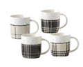 bulk 24 Tartan New Bone China Mug 360ml 4 Assorted V637-MUG36427