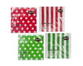 bulk 960 Red & Green Dots Stripes 2ply Napkin 33cm V637-PAR34143
