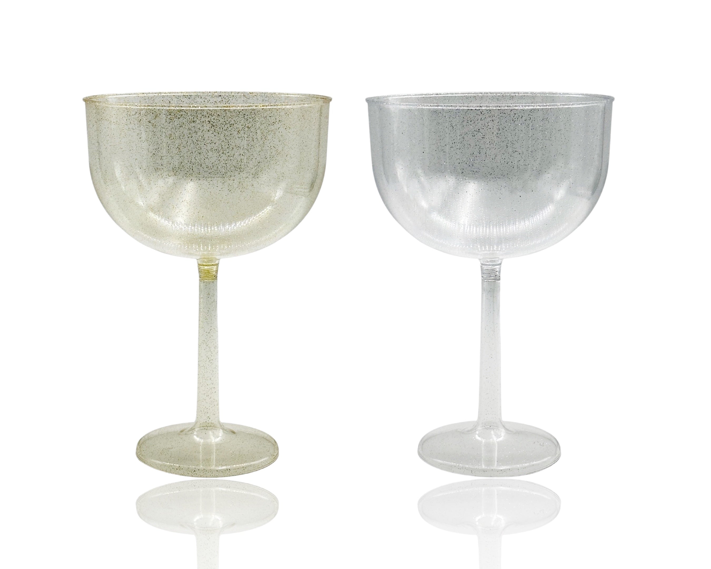 bulk 24 Glitter Plastic Jumbo Wine Glass 1.38lt 16x23cm V637-PAR35093