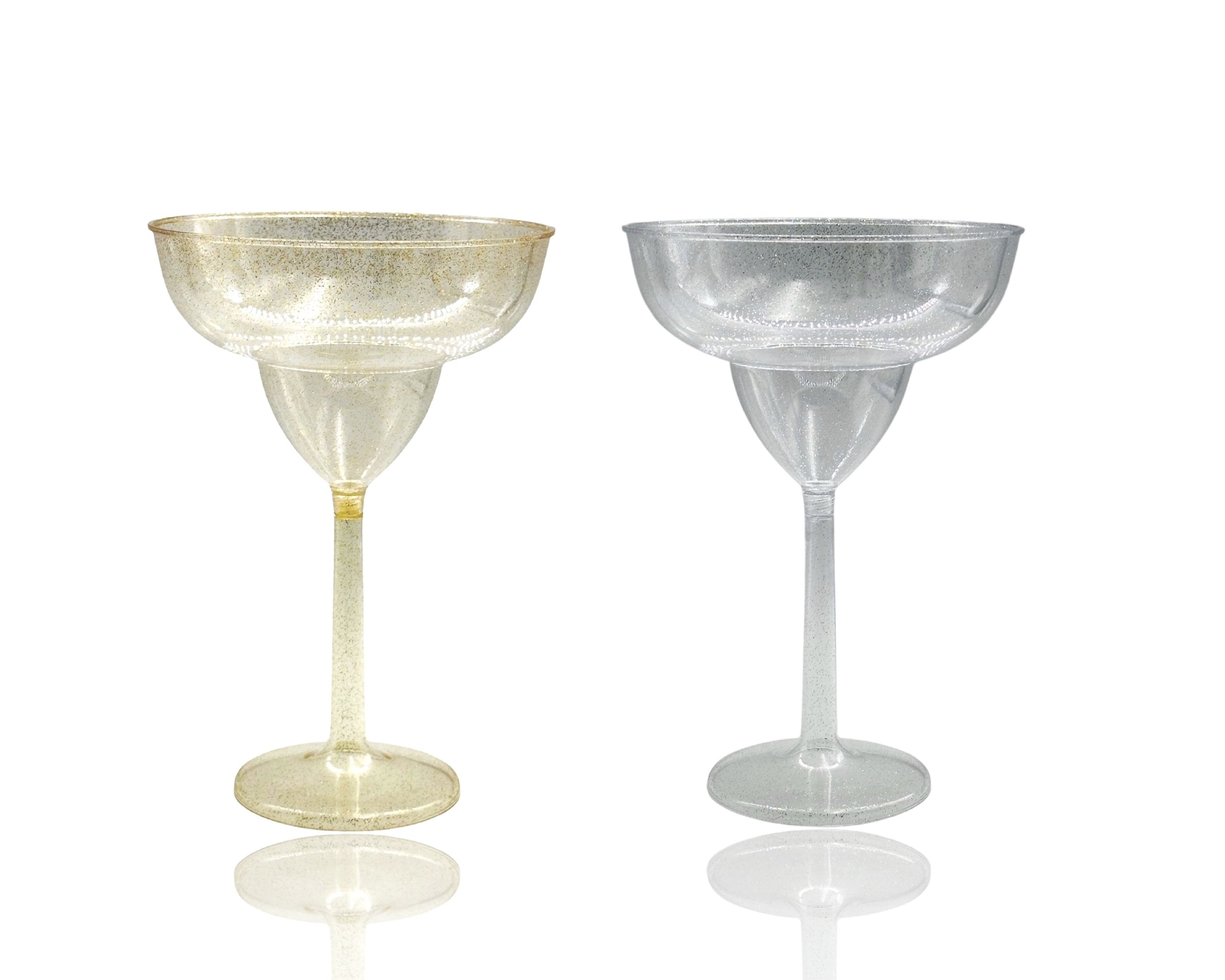 bulk 24 Glitter Plastic Jumbo Margarita Glass 877ml 16x24cm V637-PAR35095