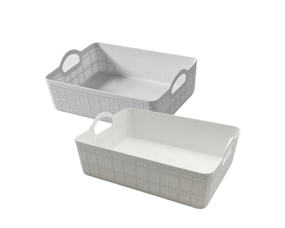 bulk 24 Rect Storage Basket w Handle Assort 210cm V637-PLA31354