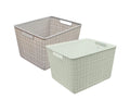 bulk 12 Rect Storage Basket w Handle Assort 29cm V637-PLA31363