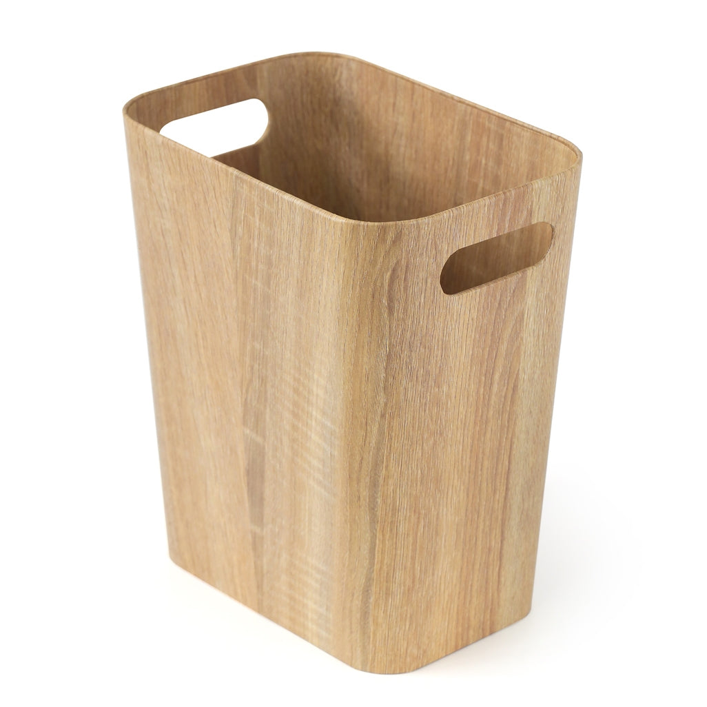 bulk 6 Woodgrain Look Narrow Storage Bin 30cm V637-PLA37350