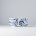 Bowl Set 4pcs Starburst Blue Design V637-RW0004