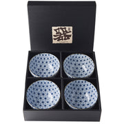 Bowl Set 4pcs Starburst Blue Design V637-RW0004