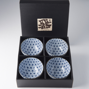 Bowl Set 4pcs Starburst Blue Design V637-RW0004