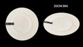 bulk 24 White Fine Bone China Side Plate 8ln 20x2cm V637-TAB30477