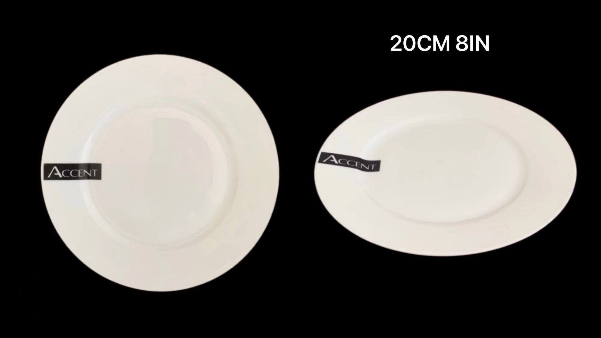 bulk 24 White Fine Bone China Side Plate 8ln 20x2cm V637-TAB30477