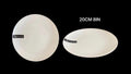 bulk 24 White Fine Bone China Side Plate 8ln 20x2cm V637-TAB30483