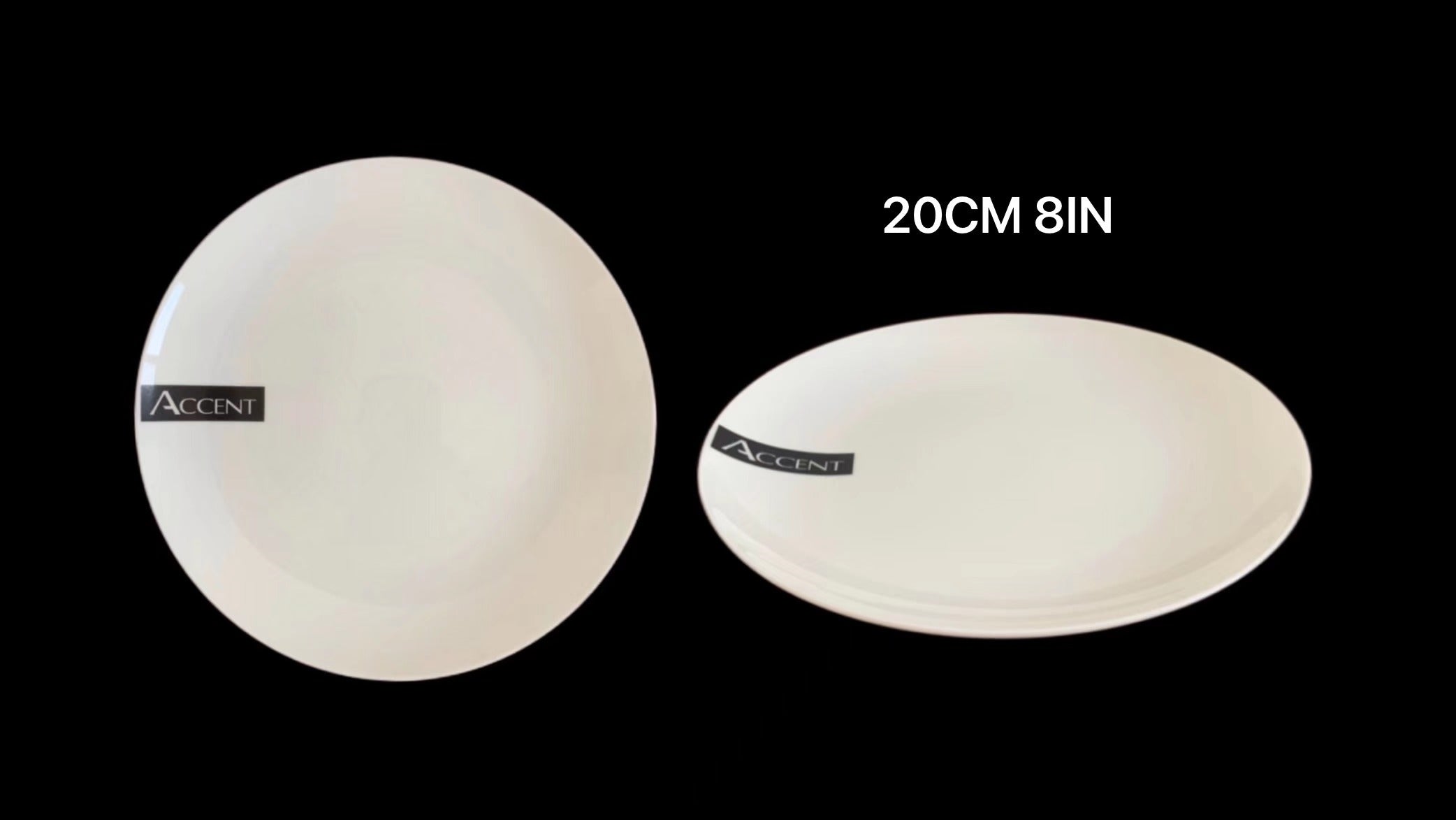 bulk 24 White Fine Bone China Side Plate 8ln 20x2cm V637-TAB30483