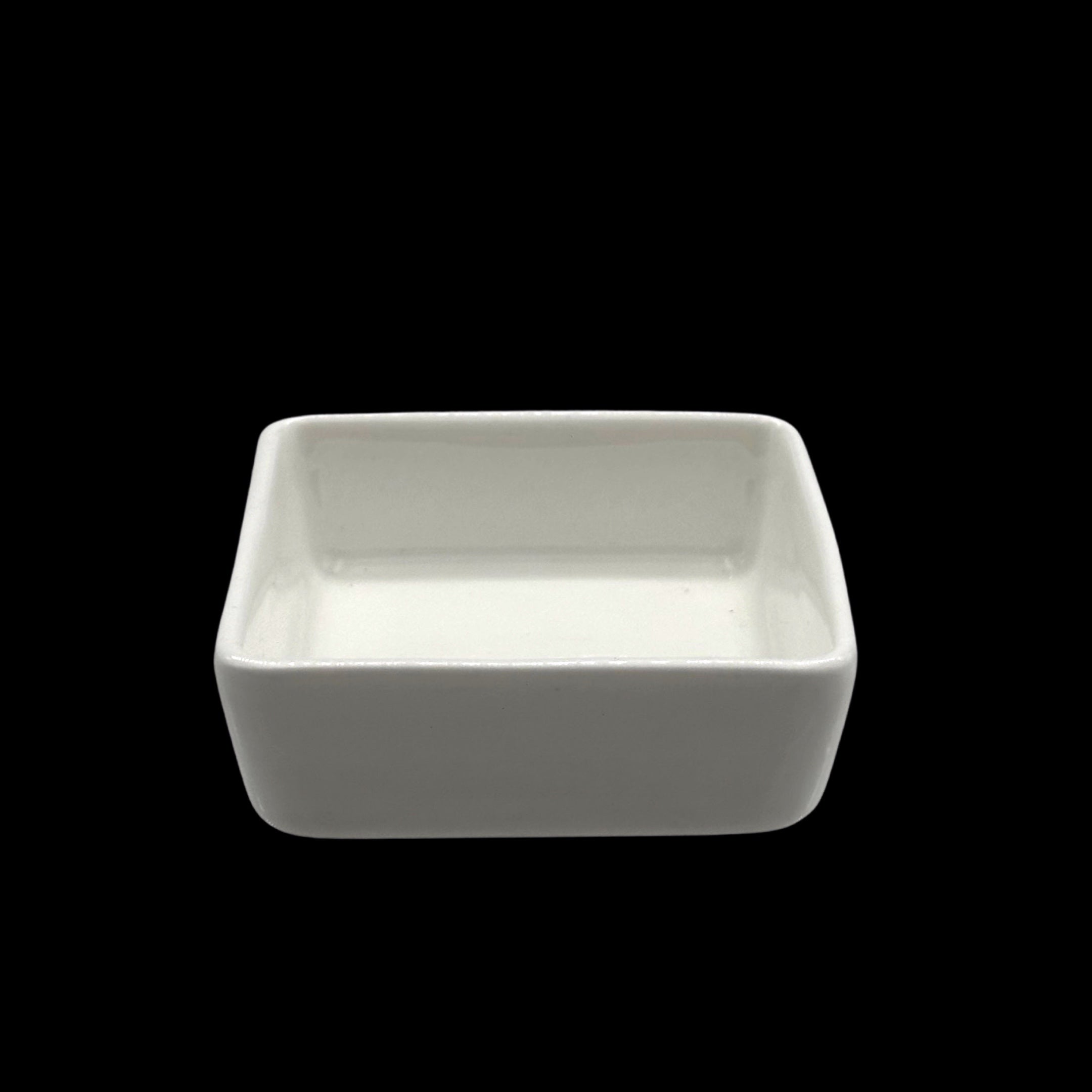 bulk 48 White Bone China Square Dish 6x6cm V637-TAB35254