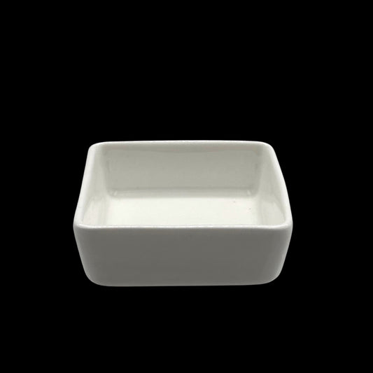 bulk 48 White Bone China Square Dish 6x6cm V637-TAB35254