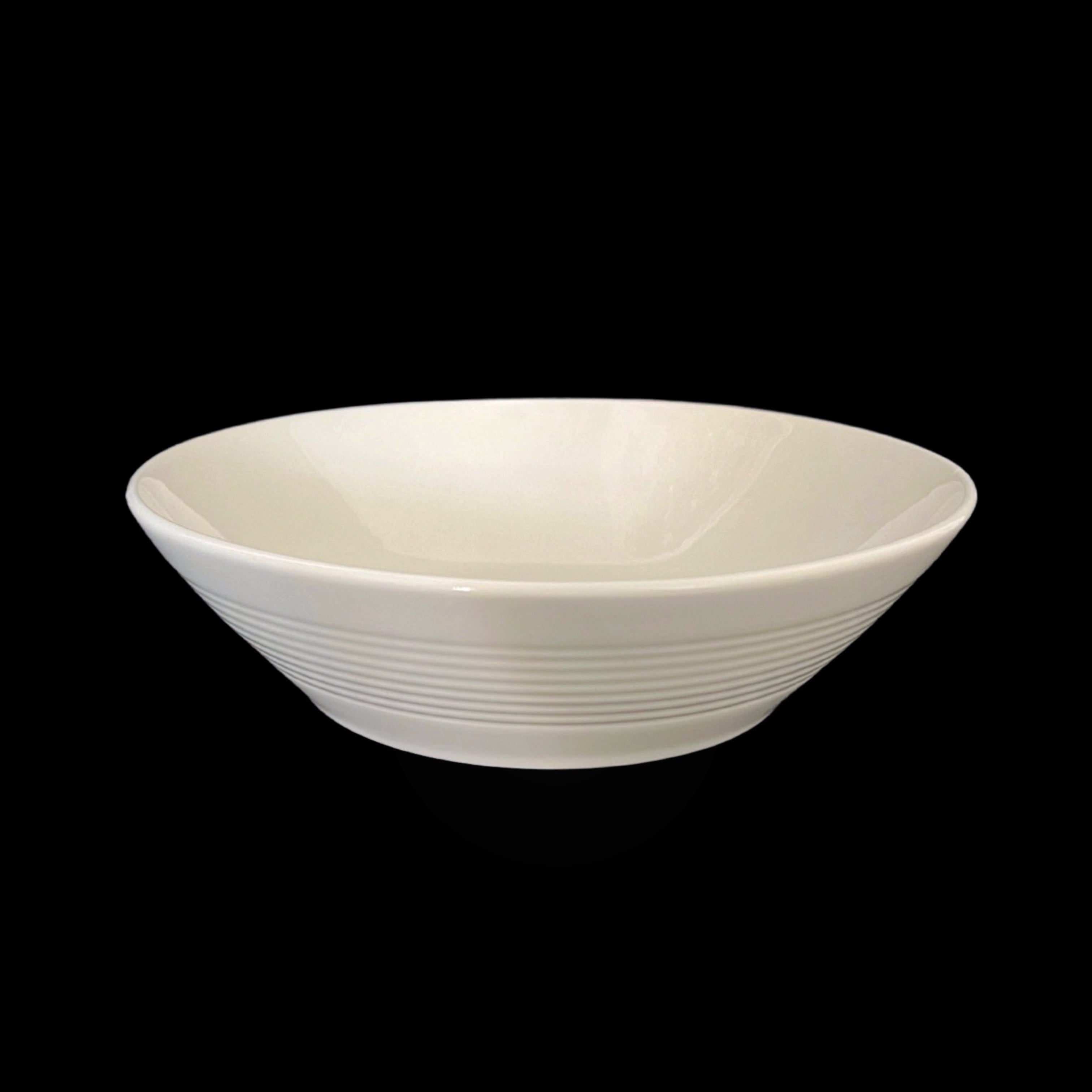 bulk 18 White Fine Bone China Embossed Bowl 19x5cm V637-TAB35959