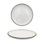 bulk 24 Sorrento Porcelain Dinner Plate w Black Rim 26cm V637-TAB36443