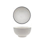 bulk 24 Sorrento Porcelain Embossed Rice Bowl w Black Rim 4.5" 11cm V637-TAB36445