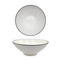 bulk 24 Sorrento Porcelain Embossed Soup Bowl w Black Rim 8" 20cm V637-TAB36449